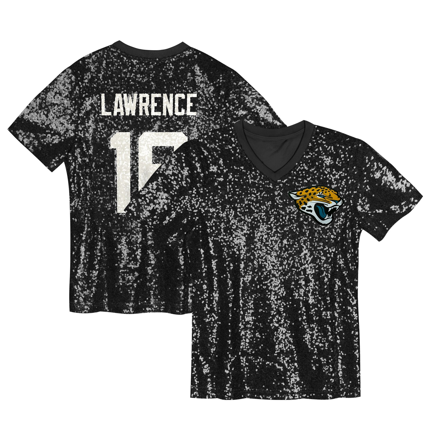 girls youth trevor lawrence black jacksonville jaguars sequin v-neck fashion jersey Collection – Jacksonville Jaguars Jerseys, Hats & Fan Gear | Jaguars Shop