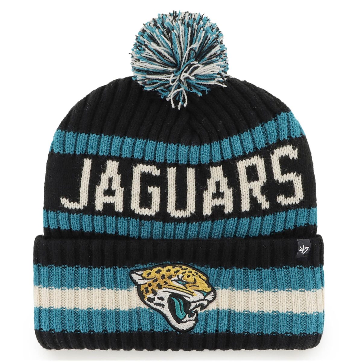 mens 47 black jacksonville jaguars bering cuffed knit hat with pom Collection – Jacksonville Jaguars Jerseys, Hats & Fan Gear | Jaguars Shop