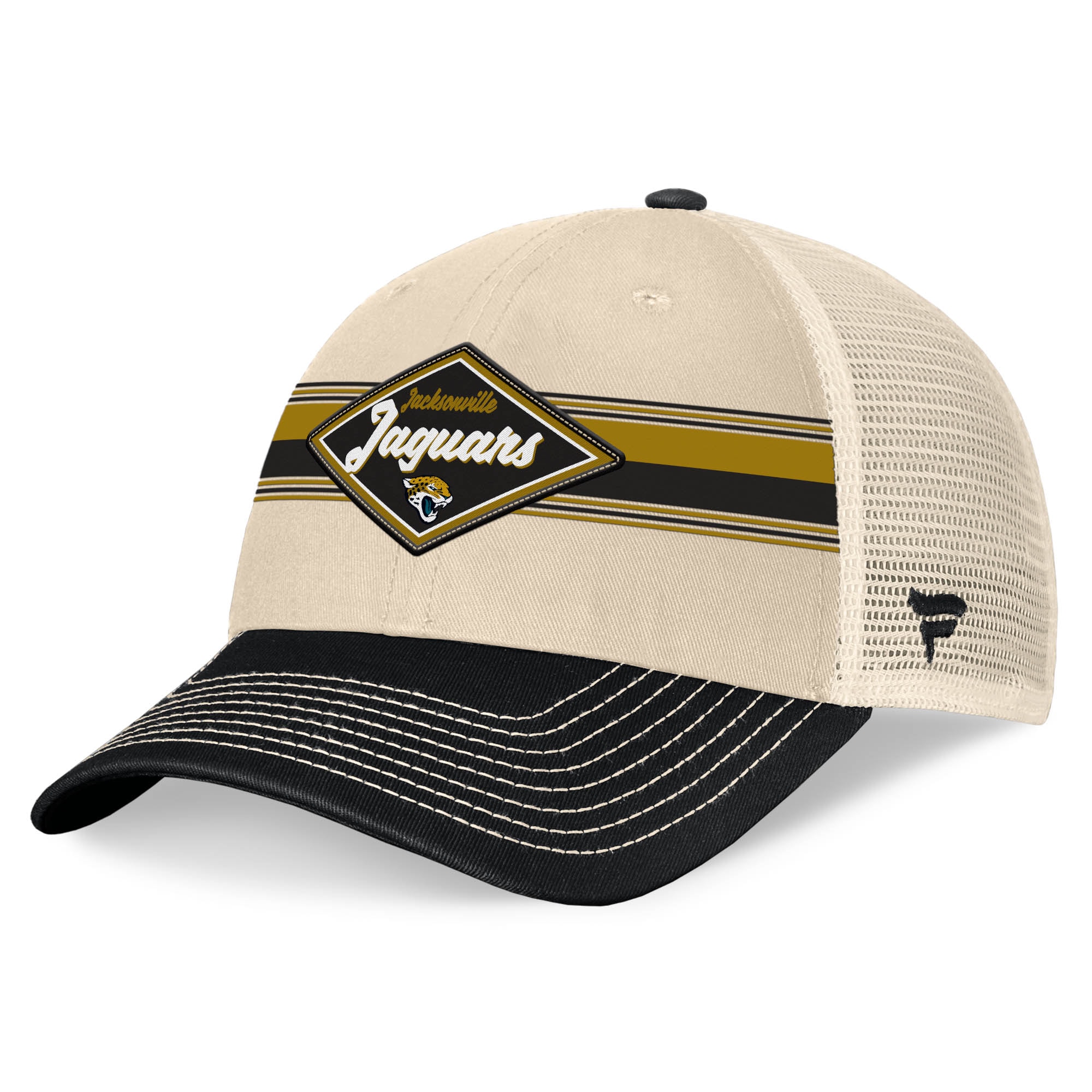 mens fanatics naturalblack jacksonville jaguars diamond stripe trucker adjustable hat Collection – Jacksonville Jaguars Jerseys, Hats & Fan Gear | Jaguars Shop
