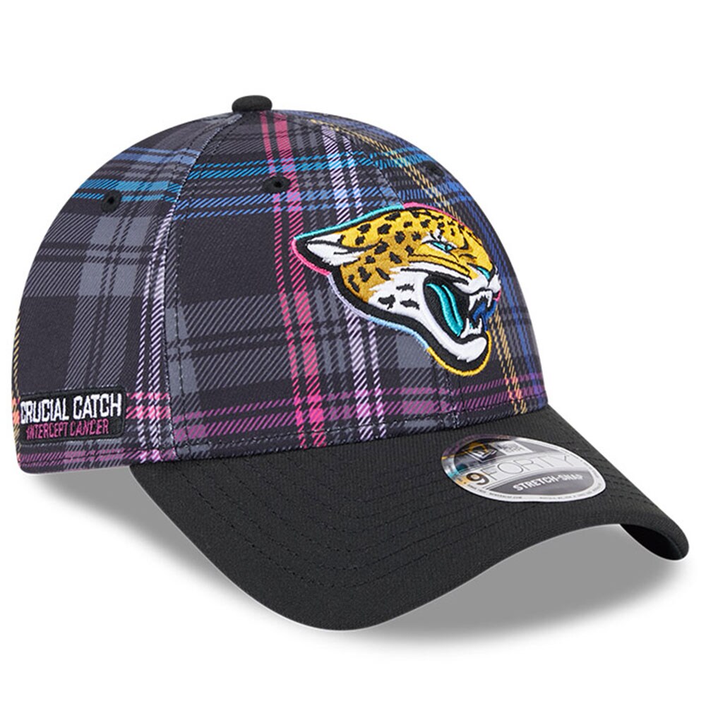 mens new era black jacksonville jaguars 2024 nfl crucial catch plaid 9forty adjustable hat Collection – Jacksonville Jaguars Jerseys, Hats & Fan Gear | Jaguars Shop