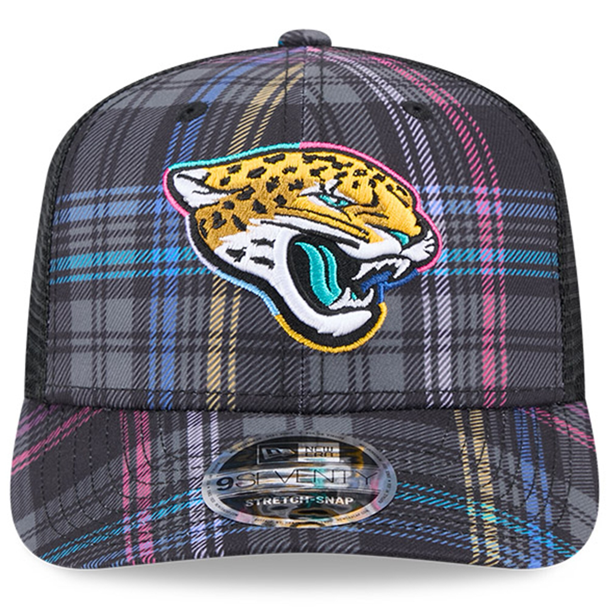 mens new era black jacksonville jaguars 2024 nfl crucial catch plaid 9seventy trucker snapback hat Collection – Jacksonville Jaguars Jerseys, Hats & Fan Gear | Jaguars Shop