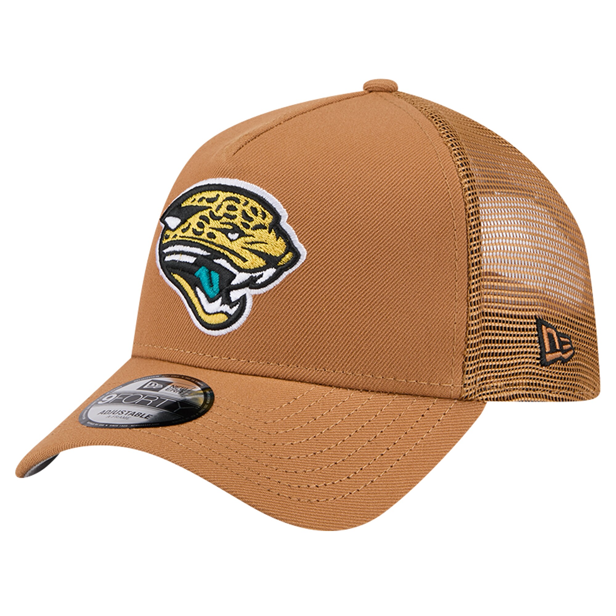 mens new era brown jacksonville jaguars throwback color pack a-frame trucker 9forty adjustable hat Collection – Jacksonville Jaguars Jerseys, Hats & Fan Gear | Jaguars Shop