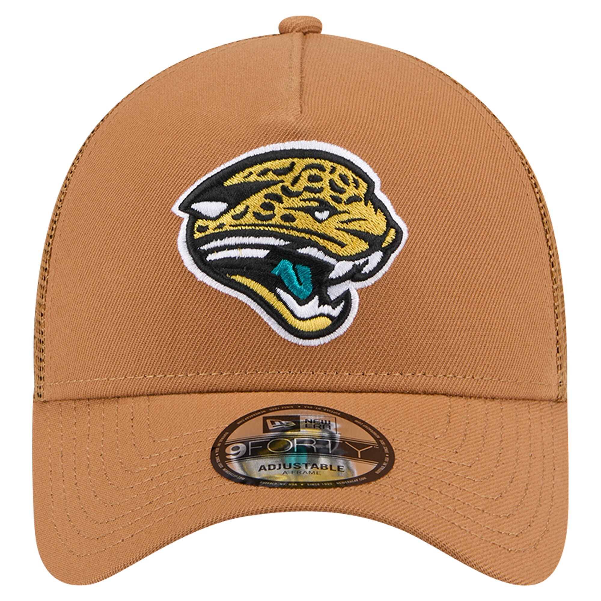 mens new era brown jacksonville jaguars throwback color pack a-frame trucker 9forty adjustable hat Collection – Jacksonville Jaguars Jerseys, Hats & Fan Gear | Jaguars Shop
