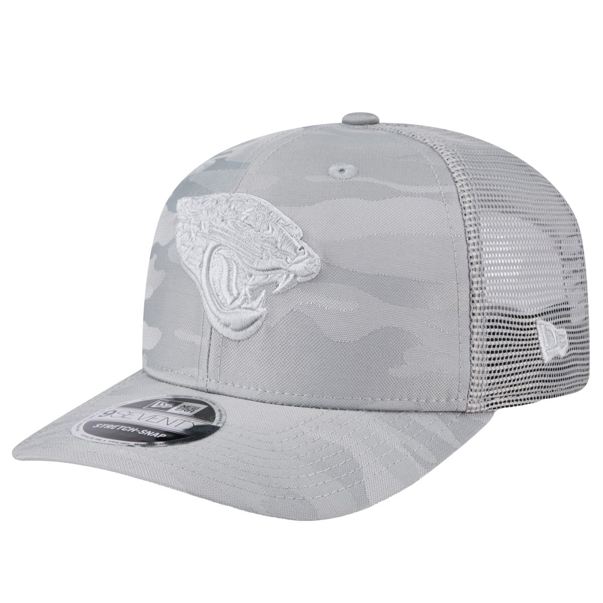 mens new era gray jacksonville jaguars adventure camo trucker 9seventy stretch-snap adjustable hat Collection – Jacksonville Jaguars Jerseys, Hats & Fan Gear | Jaguars Shop