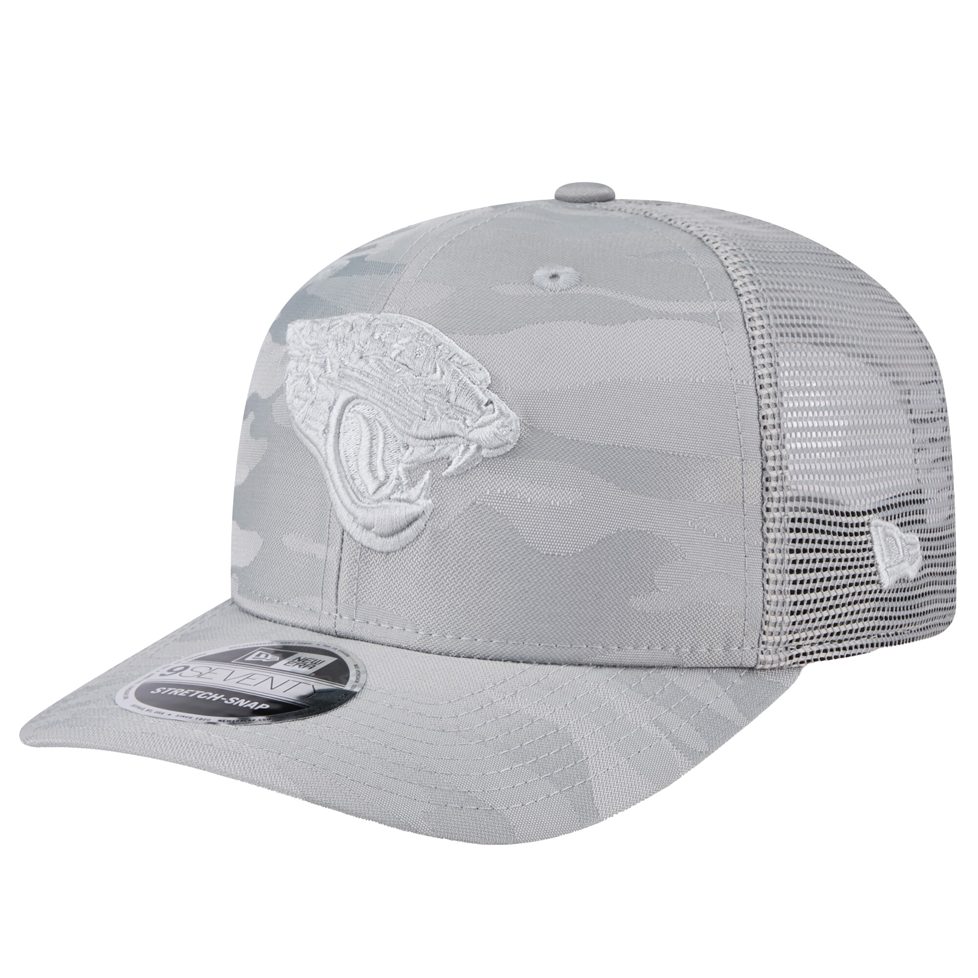 mens new era gray jacksonville jaguars adventure camo trucker 9seventy stretch-snap adjustable hat Collection – Jacksonville Jaguars Jerseys, Hats & Fan Gear | Jaguars Shop
