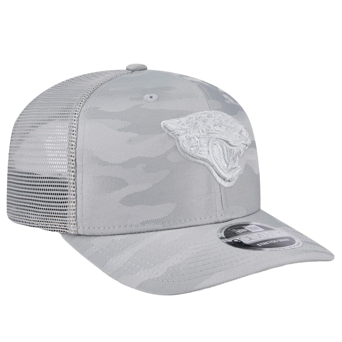 mens new era gray jacksonville jaguars adventure camo trucker 9seventy stretch-snap adjustable hat Collection – Jacksonville Jaguars Jerseys, Hats & Fan Gear | Jaguars Shop