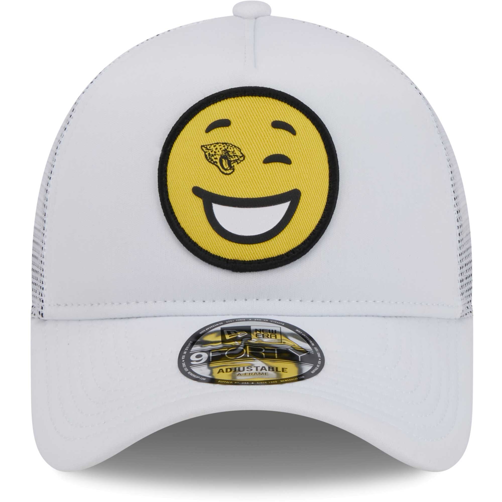mens new era white jacksonville jaguars happy a-frame trucker 9forty snapback hat Collection – Jacksonville Jaguars Jerseys, Hats & Fan Gear | Jaguars Shop