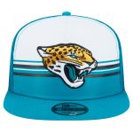 mens new era whiteteal jacksonville jaguars striped a-frame 9fifty trucker snapback hat Collection – Jacksonville Jaguars Jerseys, Hats & Fan Gear | Jaguars Shop