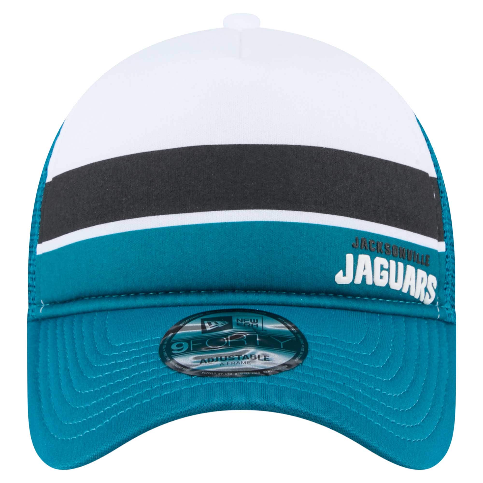 preschool new era teal jacksonville jaguars sport night color block 9forty a-frame trucker adjustable hat Collection – Jacksonville Jaguars Jerseys, Hats & Fan Gear | Jaguars Shop