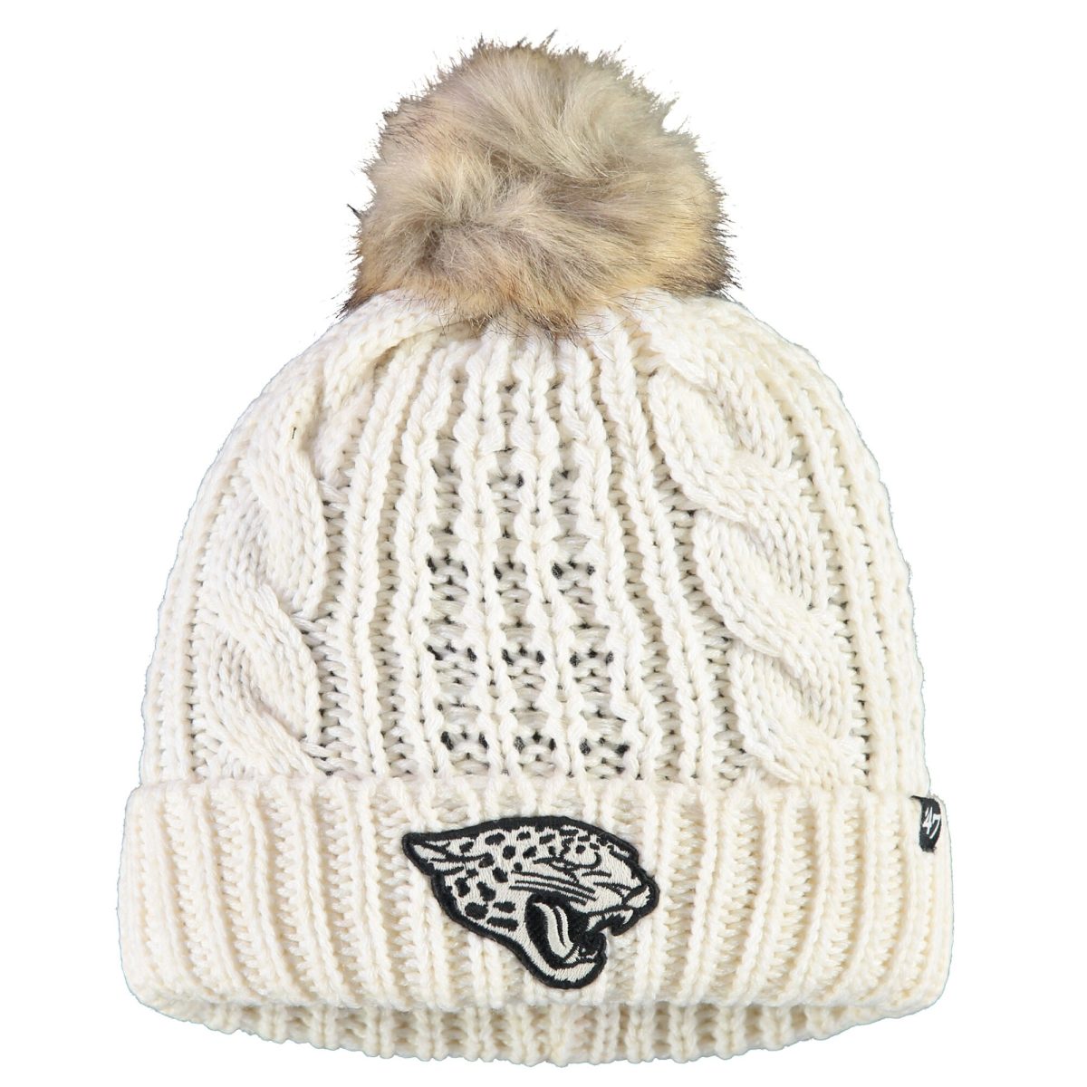 womens 47 cream jacksonville jaguars meeko cuffed knit hat with pom Collection – Jacksonville Jaguars Jerseys, Hats & Fan Gear | Jaguars Shop