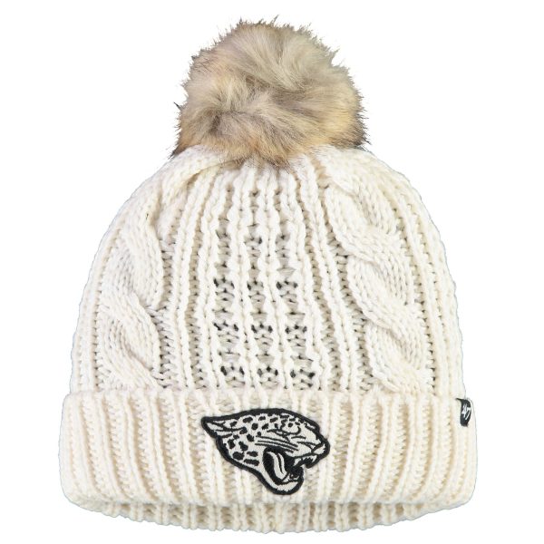 womens 47 cream jacksonville jaguars meeko cuffed knit hat with pom Collection – Jacksonville Jaguars Jerseys, Hats & Fan Gear | Jaguars Shop