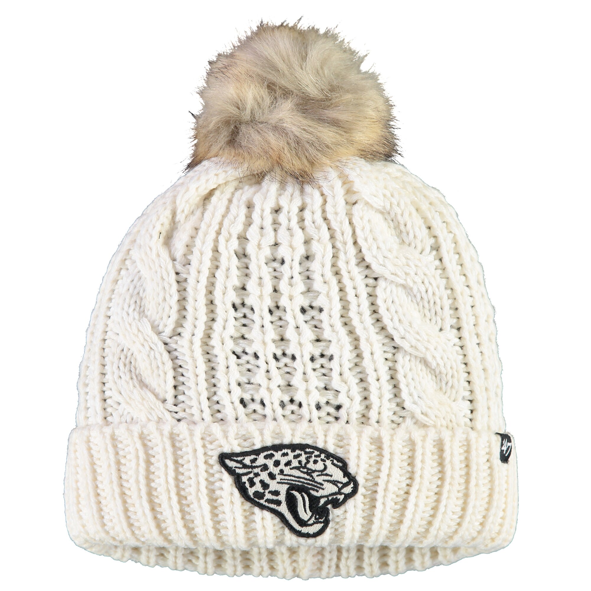 womens 47 cream jacksonville jaguars meeko cuffed knit hat with pom Collection – Jacksonville Jaguars Jerseys, Hats & Fan Gear | Jaguars Shop