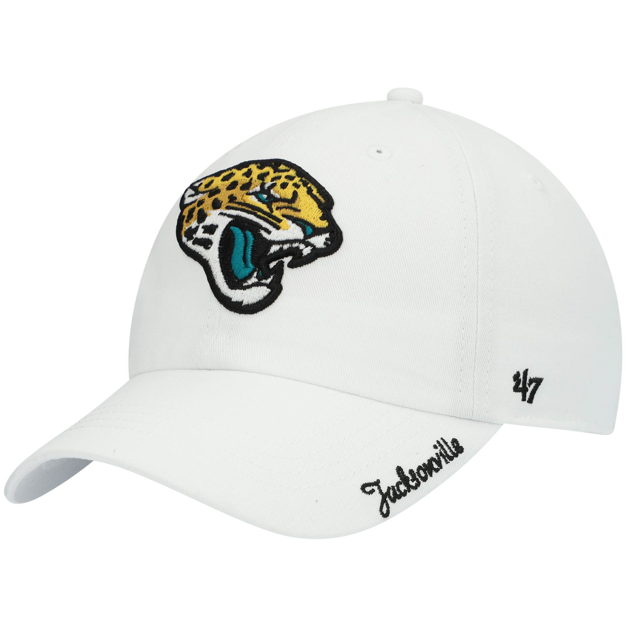 womens 47 white jacksonville jaguars miata clean up logo adjustable hat Collection – Jacksonville Jaguars Jerseys, Hats & Fan Gear | Jaguars Shop