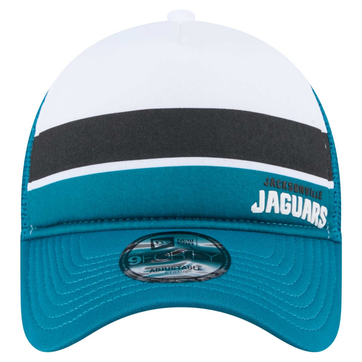 youth new era teal jacksonville jaguars sport night color block 9forty a-frame trucker adjustable hat Collection – Jacksonville Jaguars Jerseys, Hats & Fan Gear | Jaguars Shop