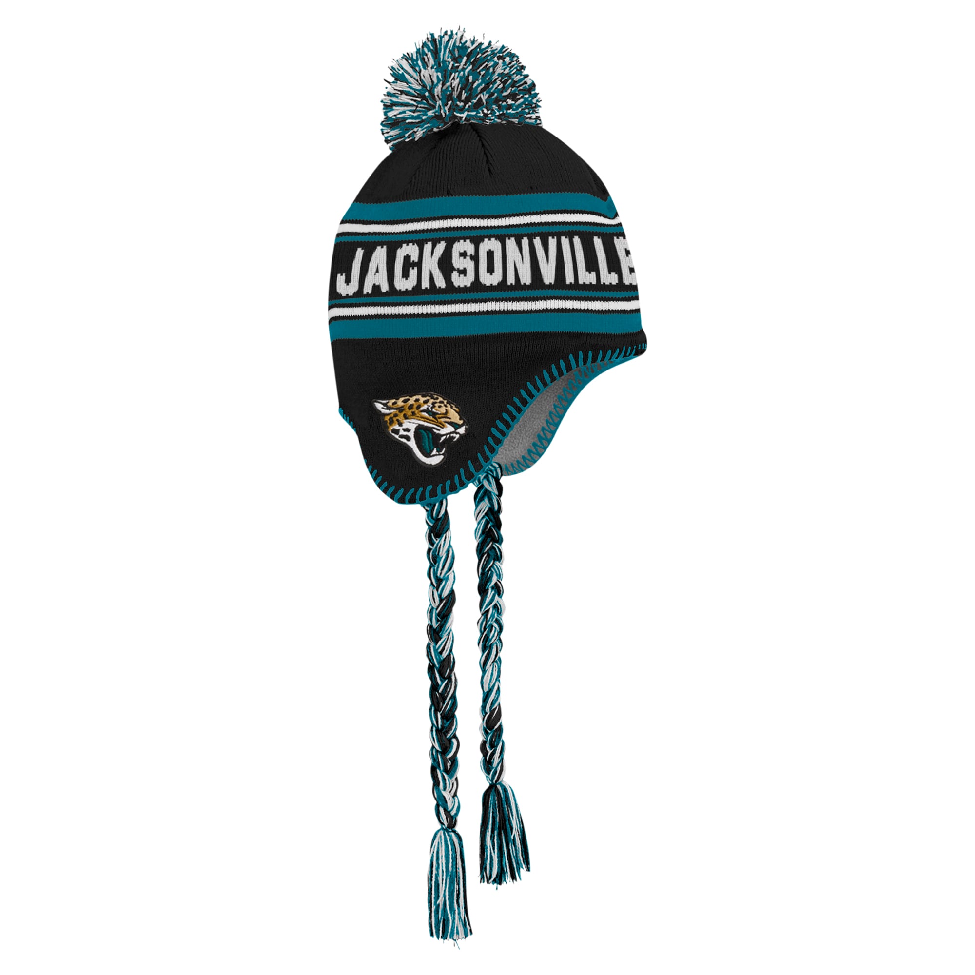 youth teal jacksonville jaguars jacquard tassel knit hat with pom Collection – Jacksonville Jaguars Jerseys, Hats & Fan Gear | Jaguars Shop